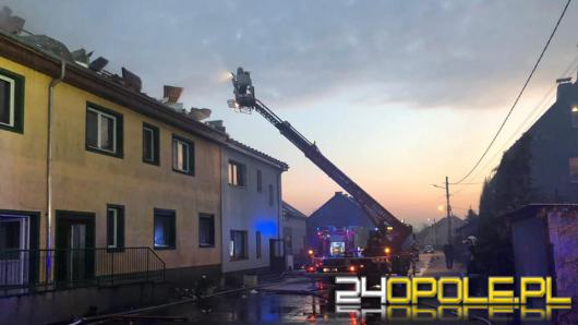 Trwa szacowanie strat po pożarze budynku w Bierawie