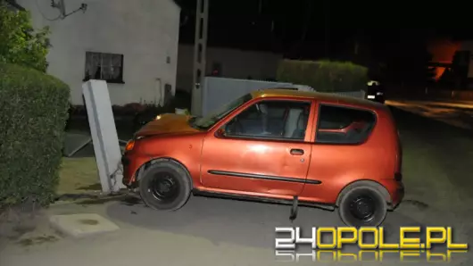 Pijany nastolatek bez prawa jazdy staranował bramę