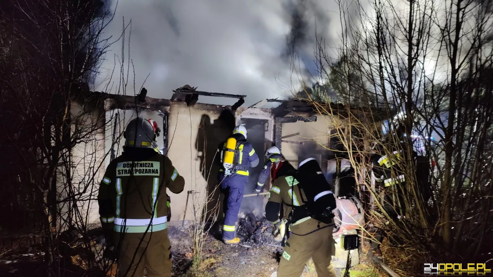 Po ugaszonym pożarze znaleziono zwęglone ciało. Tragedia w Trzebiszynie