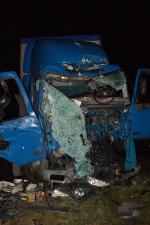 Zderzenie dwóch samochodów ciężarowych