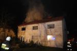 Nocny pożar w Popielowie