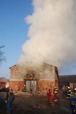 Pożar obory w Dańcu