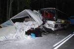 Zderzenie autobusu z ciężarówką