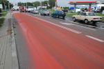 800 litrów farby rozlane na drogę