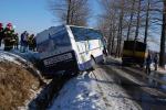 Wypadek autobusu z dziećmi