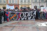 Kibice Odry Opole manifestowali pod Ratuszem