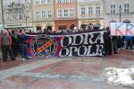 Kibice Odry Opole manifestowali pod Ratuszem