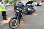 Motocyklista ranny w wypadku