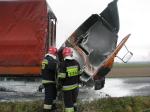 Pożar ciężarówki pod Prudnikiem
