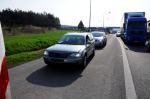 Kolizja czterech pojazdów na autostradzie A4