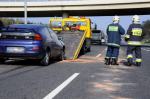 Kolizja czterech pojazdów na autostradzie A4