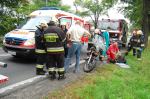 Dwie osoby ranne w wypadku motocykla