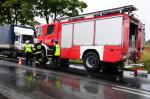 Zderzenie dwóch samochodów strażackich