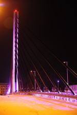 Wiadukt na Struga podświetlony