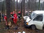 Bus uderzył w drzewo, dwie osoby ranne