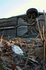 Pijana 30-latka staranowała barierki