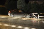 Pijany kierowca rozbił porsche panamera