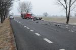 Czołowe zderzenie z ciężarówką pod Strzelcami Opolskimi