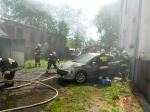 W Osowcu palił się garaż i budynek gospodarczy