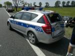 Zderzenie podczas kontroli drogowej