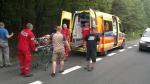 Wypadek podczas wyprzedzania - ranny 29-letni motocyklista