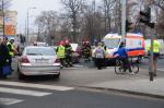 Wypadek na skrzyżowaniu ulicy Wrocławskiej i Niemodlińskiej