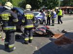 Motocykl i bus zderzyły się na skrzyżowaniu w centrum Opola
