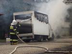 W Karczowie spłonęła ciężarówka z piwem