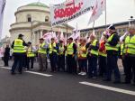 Opolscy związkowcy protestują w stolicy