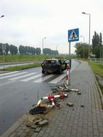 Alfa romeo i nissan zderzyły się na Zaodrzu