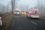 Wypadek we mgle. Pięć osób rannych.