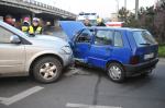 Spowodowała wypadek na rondzie, trafiła do szpitala
