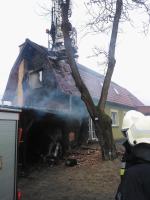 Pożar domu w Leśnicy