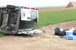 Bus dachował pod Krapkowicami, 5 rannych w szpitalu