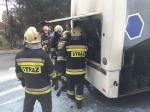 Pożar autobusu w Dębskiej Kuźni