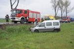 Fiat dachował na trasie Opole-Kluczbork