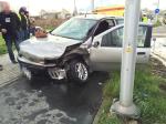 Honda i fiat zderzyły się na Alei Solidarności