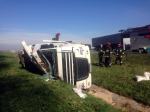 Ciężarówka przewróciła się na autostradzie A4