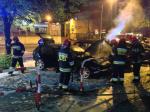 Pożar dwóch samochodów przy ulicy Sienkiewicza