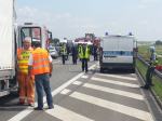Tragiczny wypadek na autostradzie. Zderzyły się dwa busy.