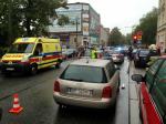 Wypadek na ul. Katowickiej, dwie osoby są ranne