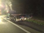 Ciężarówka spłonęła na autostradzie A4