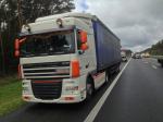 Wystrzał opony w ciężarówce powodem zderzenia na A4