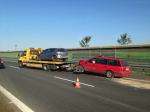Dwa zderzenia na autostradzie A4