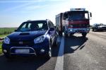 Dwa zderzenia na autostradzie A4