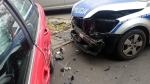 Policyjny radiowóz zderzył się z oplem vectrą