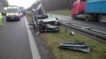 Groźny wypadek na autostradzie