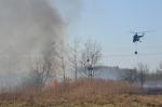 Ogromny pożar traw w Niemodlinie. W akcji samolot i helikopter.