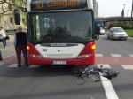Rowerzysta potrącony przez autobus MZK