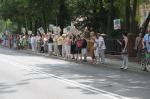 Kilkaset osób protestowało przeciw nowej trasie przez Pasiekę